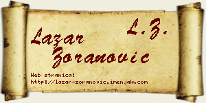 Lazar Zoranović vizit kartica